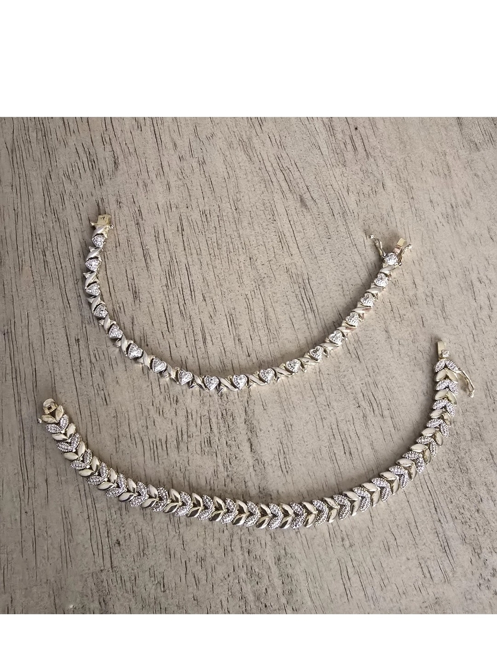 VINTAGE ESTATE JEWELRY BRACELETS -Gold Plate on FAS Sterling Silver /2 TOTAL